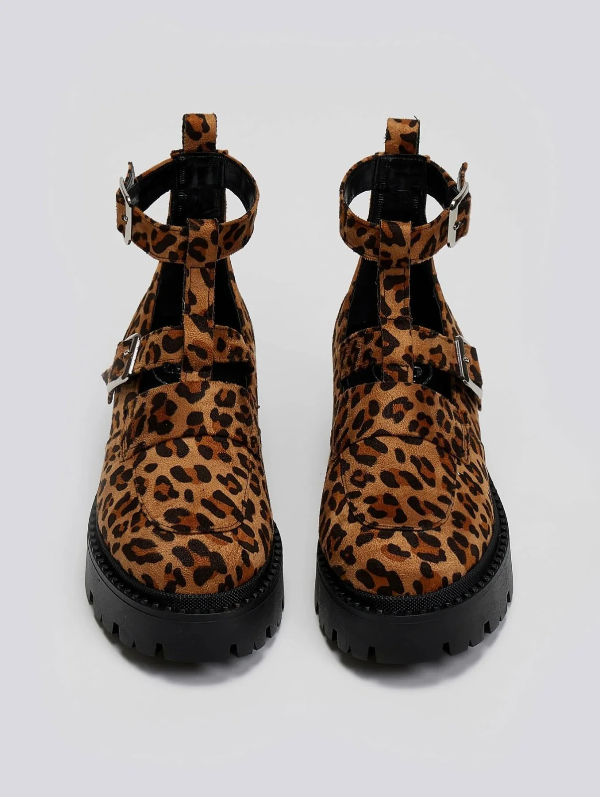 Suede loafers με λουράκι στον αστράγαλο - Λεοπάρδαλη - Image 5