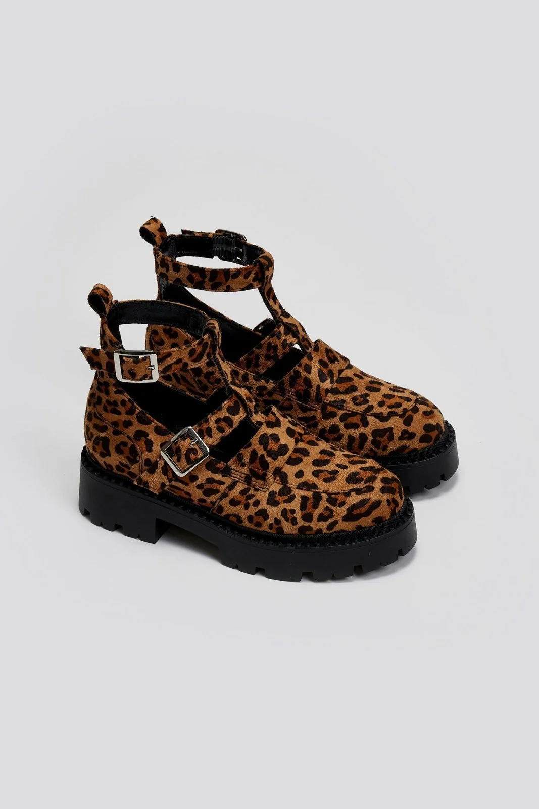 Suede loafers με λουράκι στον αστράγαλο - Λεοπάρδαλη - Image 7