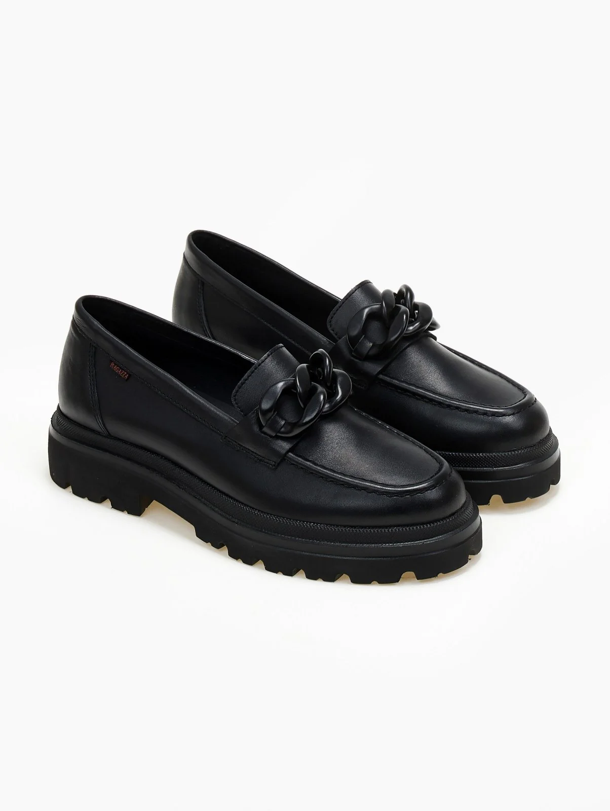 Δερμάτινα Chunky Loafers - Μαύρο - Image 3
