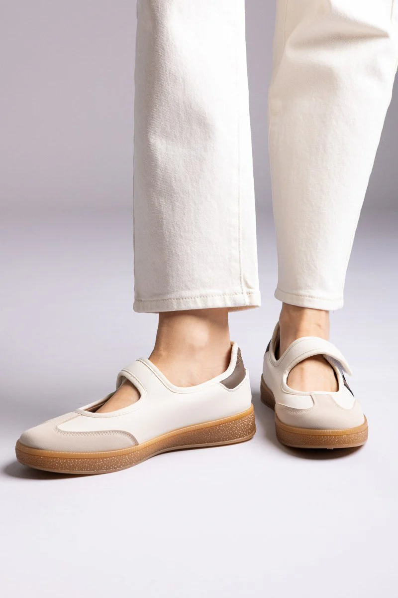 Mary Jane Sneakers - Μπεζ Ματ - Image 8