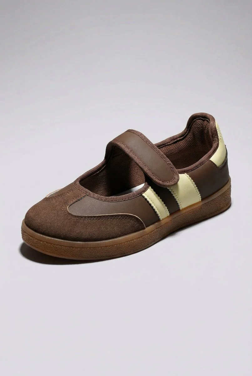 Mary Jane Sneakers - Καφέ Ματ - Image 4