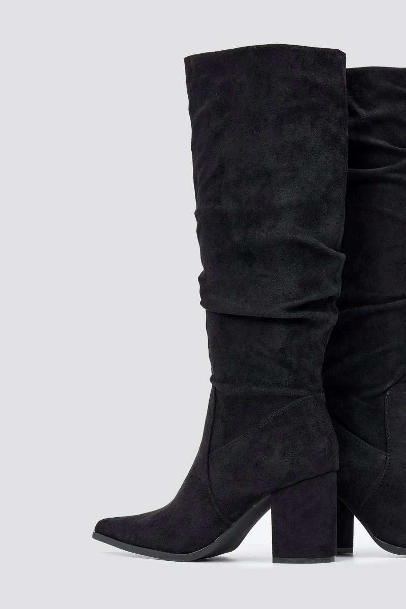Μπότες μυτερές - Black Suede - Image 9