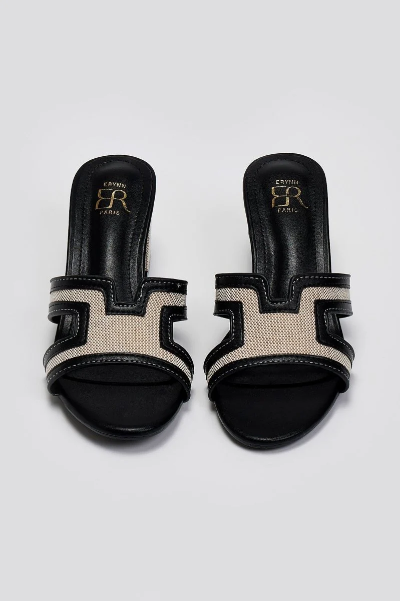 Υφασμάτινα Mules - Μαύρο - Image 4