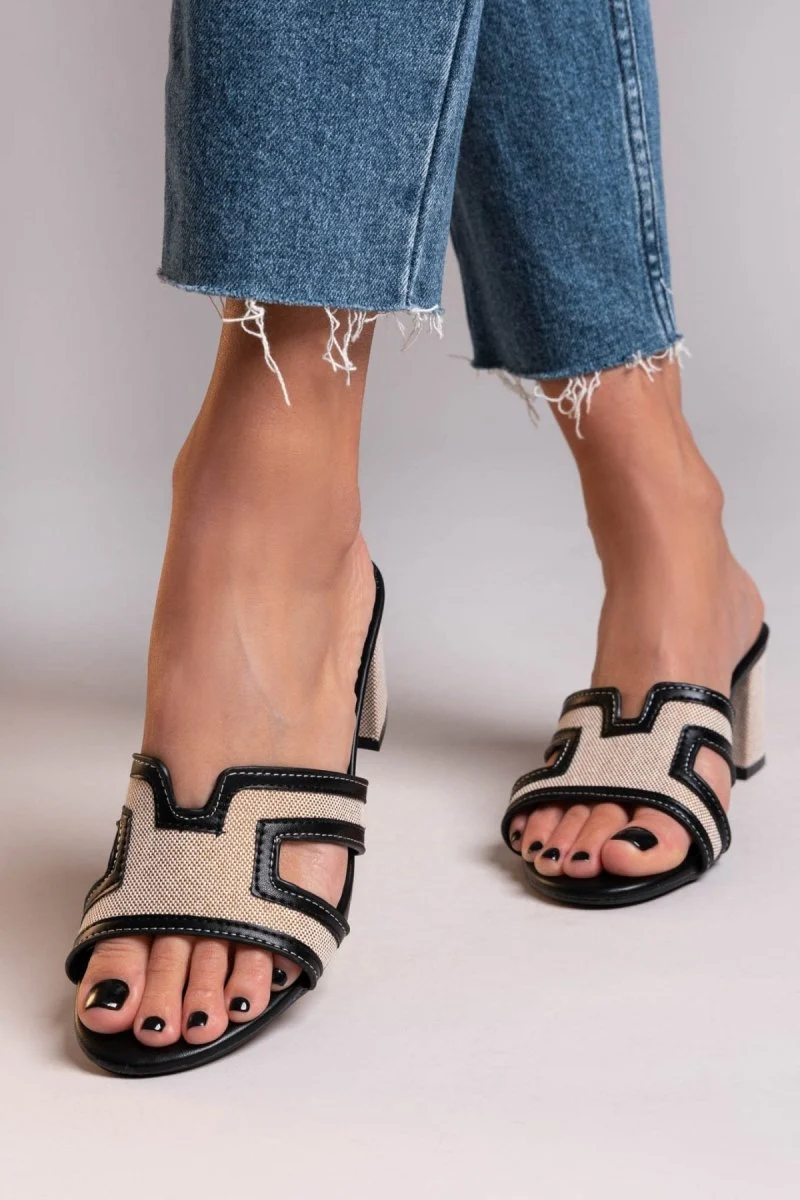 Υφασμάτινα Mules - Μαύρο - Image 8