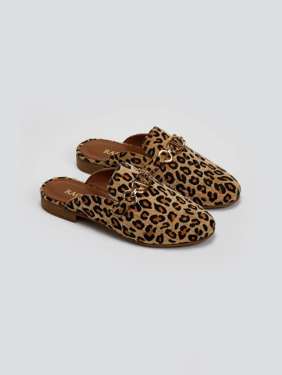Mules με animal print - λεοπάρ - Image 2