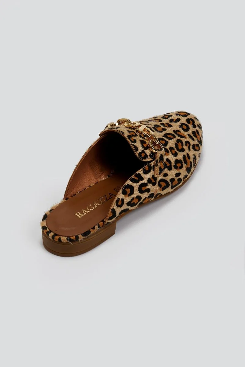 Mules με animal print - λεοπάρ - Image 4
