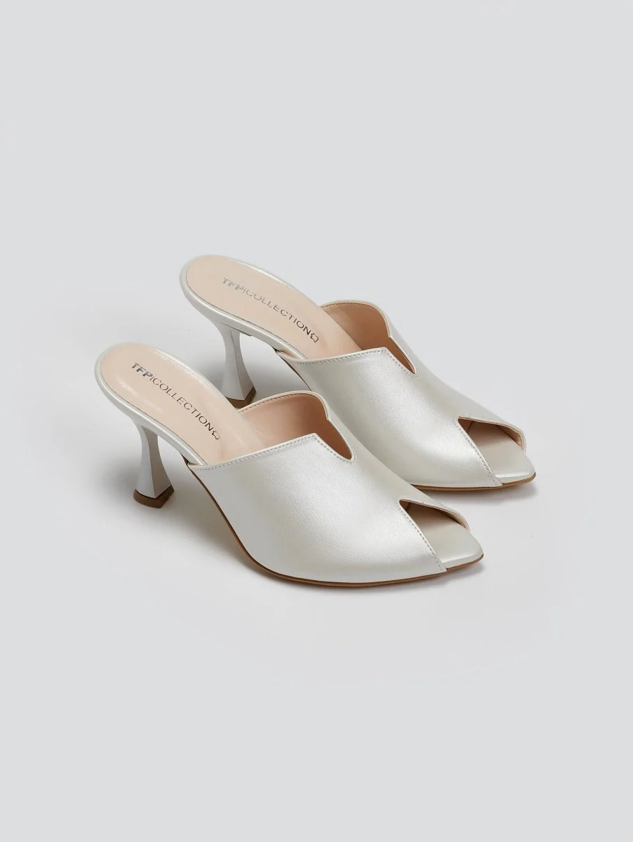 Γόβες Mules - Λευκό Πέρλα - Image 6