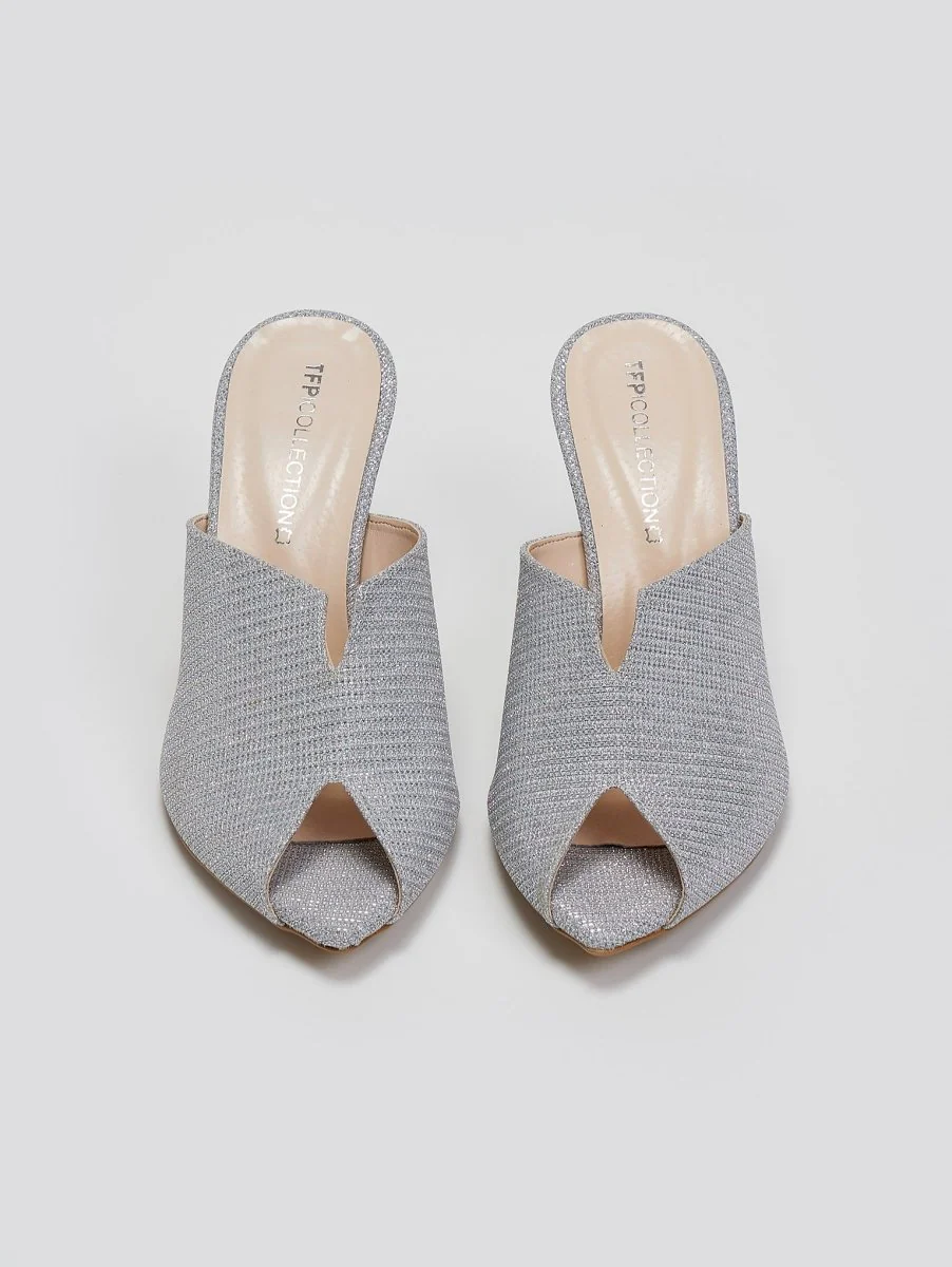 Γόβες Mules - Ασημί - Image 4