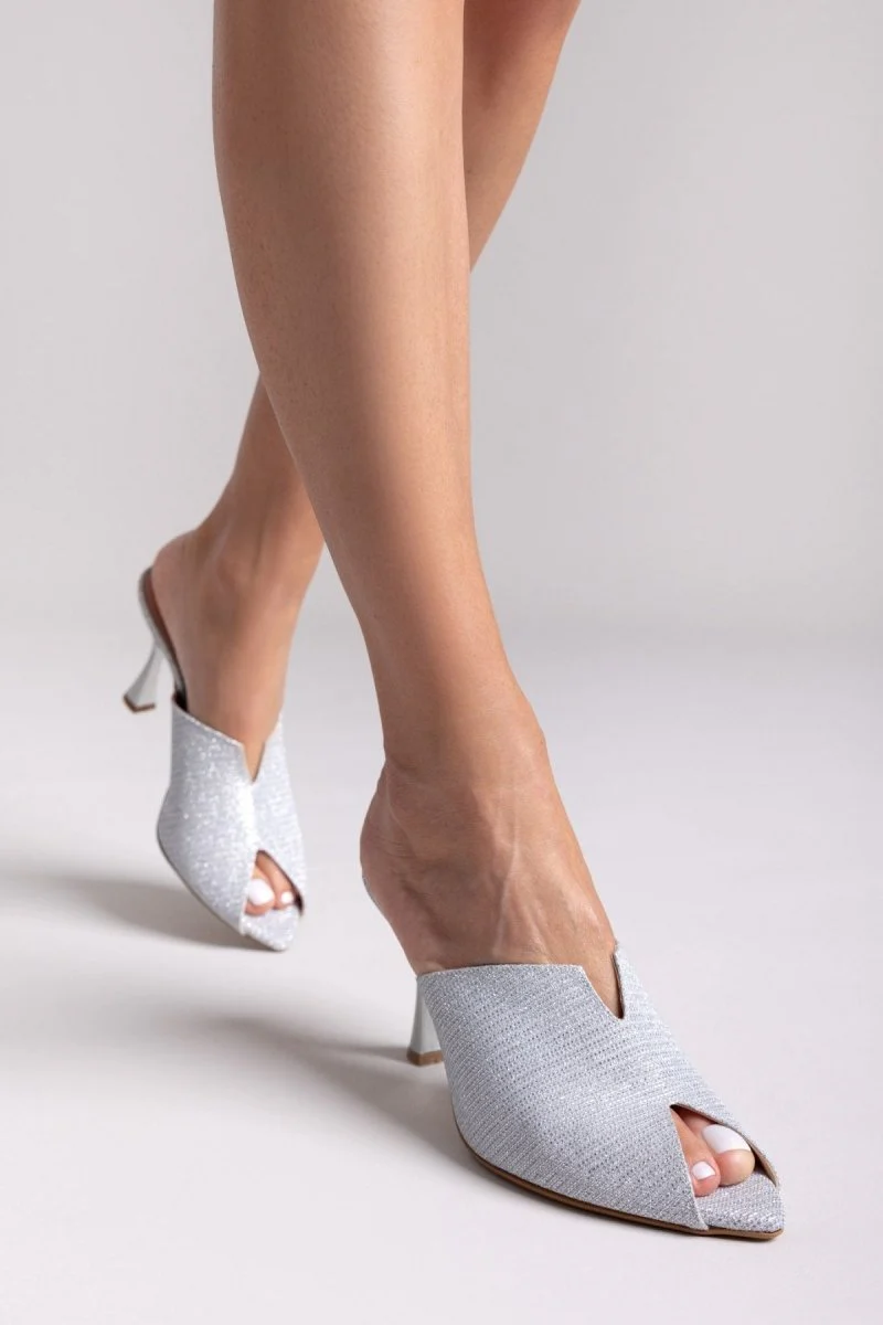 Γόβες Mules - Ασημί - Image 6