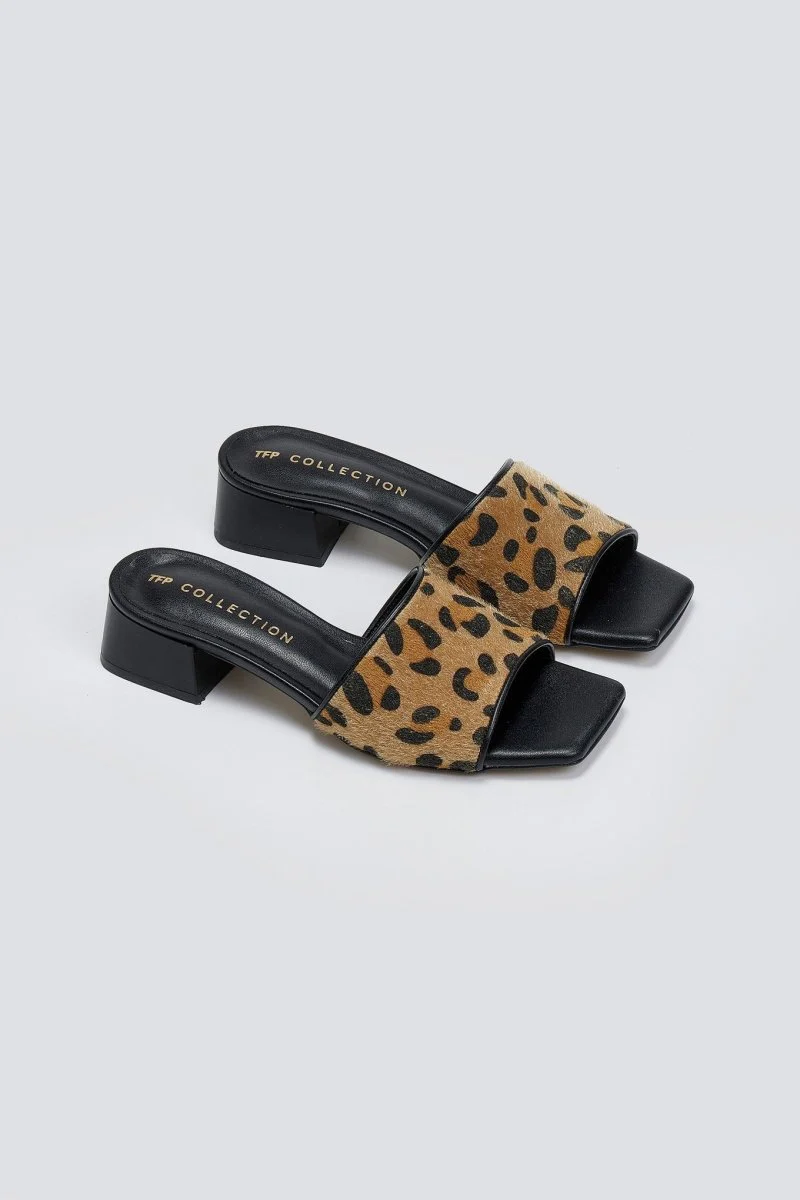 Mules ανοιχτά με animal print - Λεοπάρ - Image 7