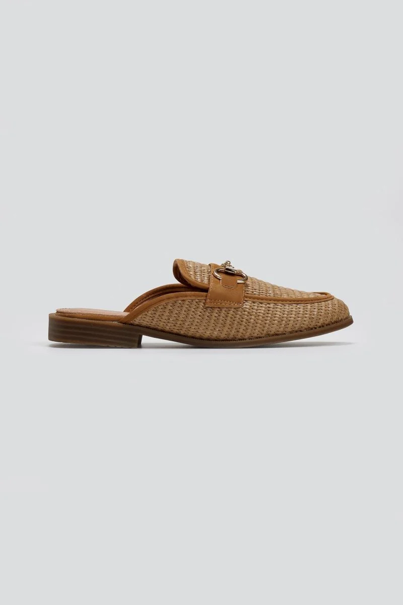 Ψάθινα Mules - Κάμελ - Image 3
