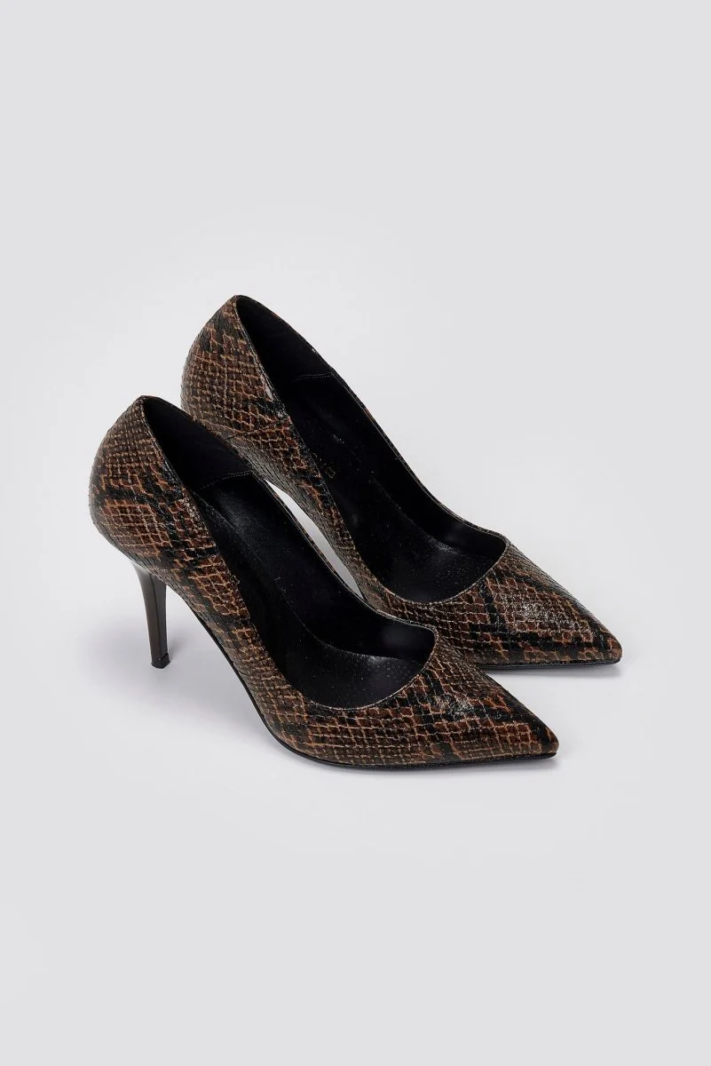 Γόβες με Snake Print - Καφέ Snake Print - Image 5