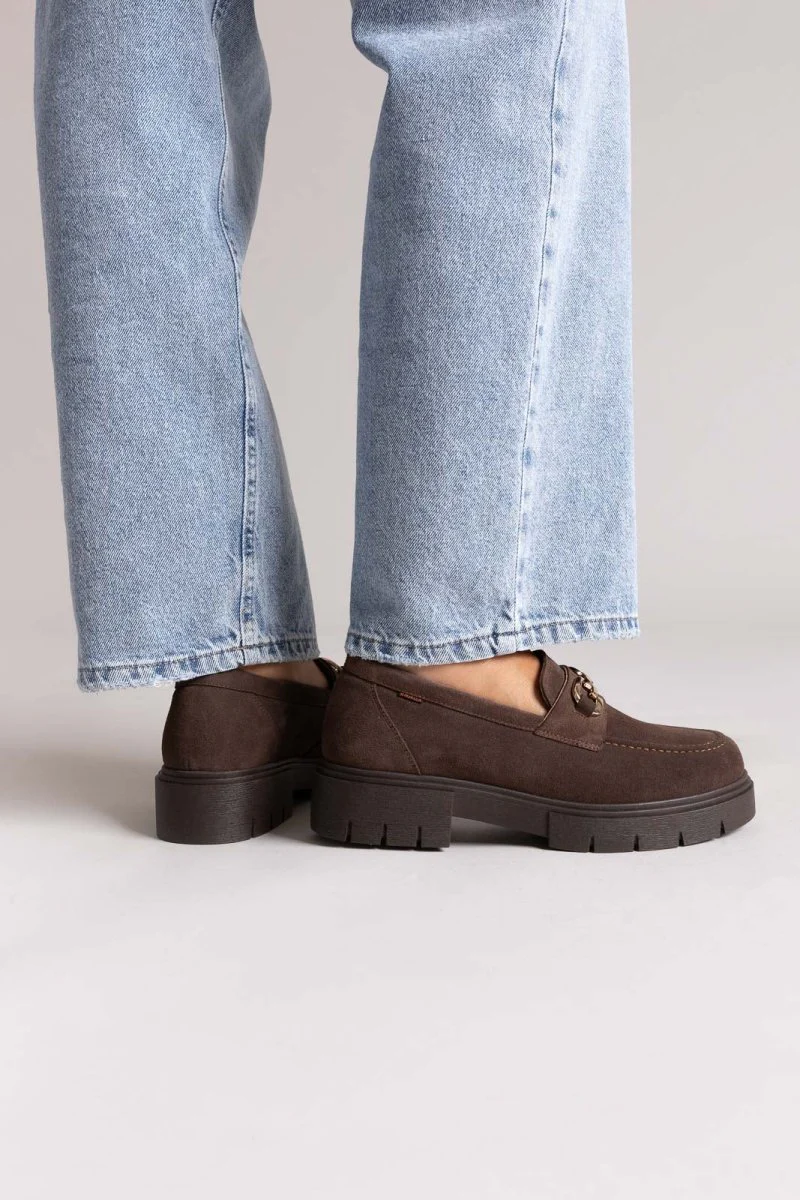 Σουέντ Δερμάτινα Loafers - Καφέ - Image 3