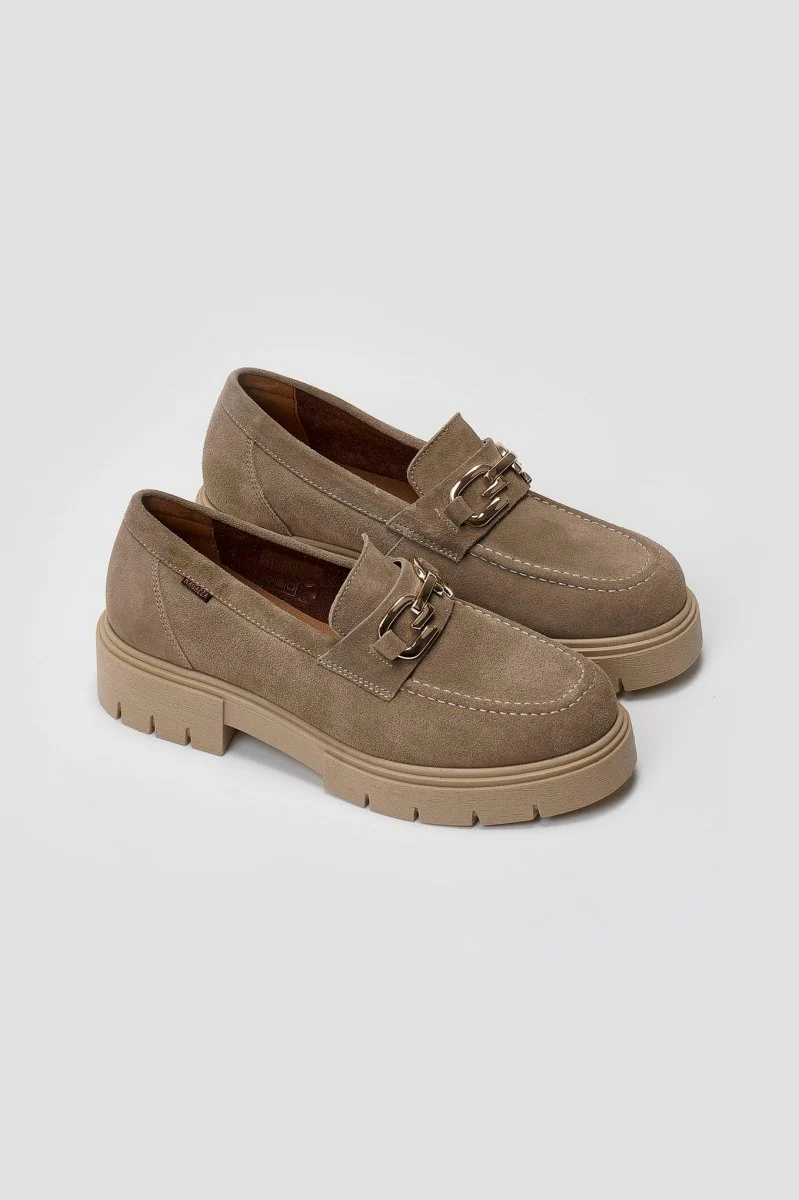 Σουέντ Δερμάτινα Loafers - Μπεζ - Image 8