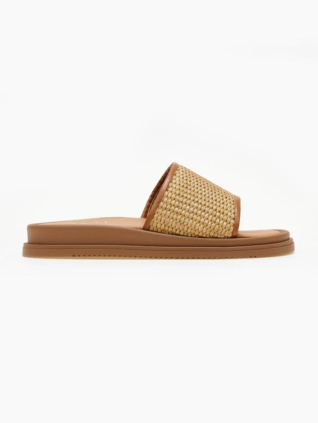 Σανδάλια με ψάθα Flatform - Ταμπά - Image 5