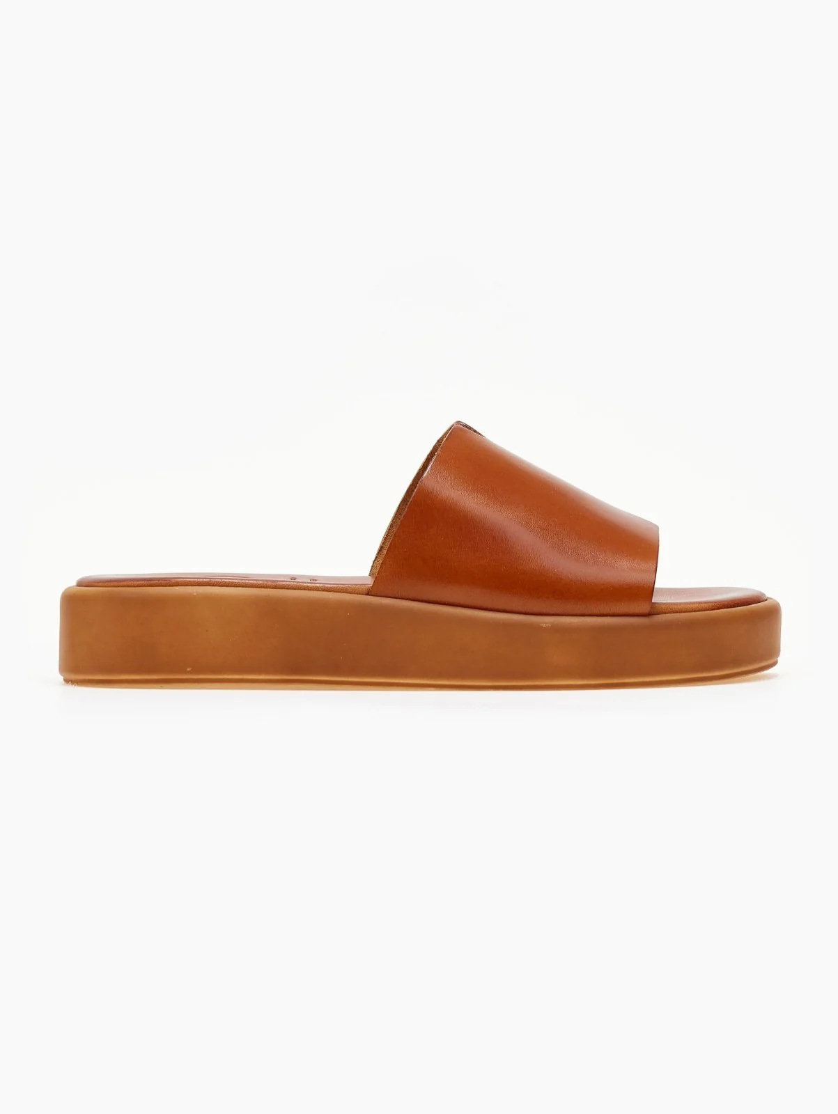 Δερμάτινα σανδάλια flatform - Ταμπά - Image 5