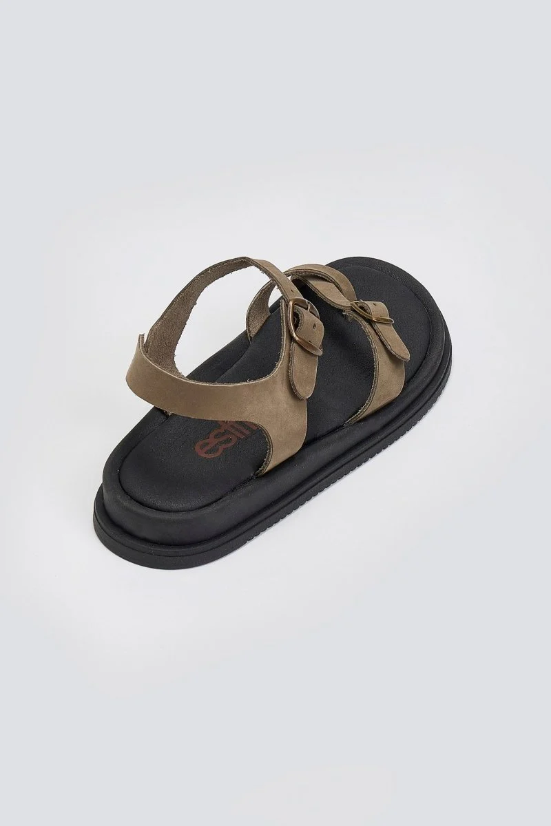 Σανδάλια nubuck με λουράκι - Μαύρο - Image 3