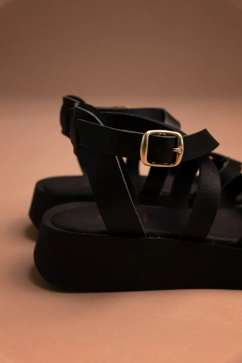 Σανδάλια Flatform - Μαύρο - Image 2