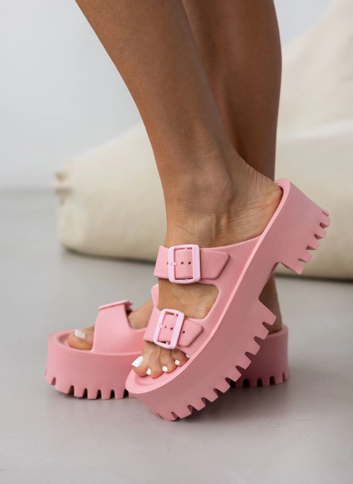 Σανδάλια με chunky σόλα - Ροζ - Image 5