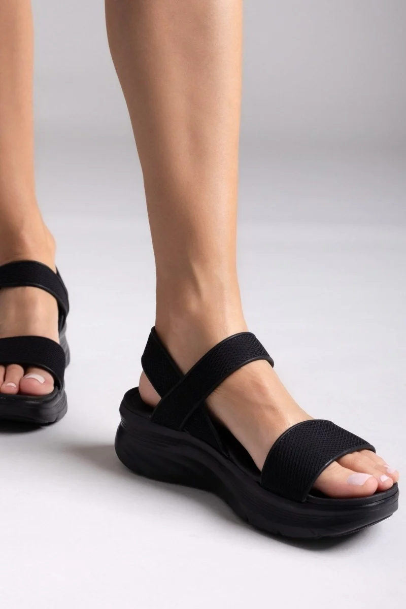 Sporty σανδάλια με Velcro - Μαύρο - Image 8