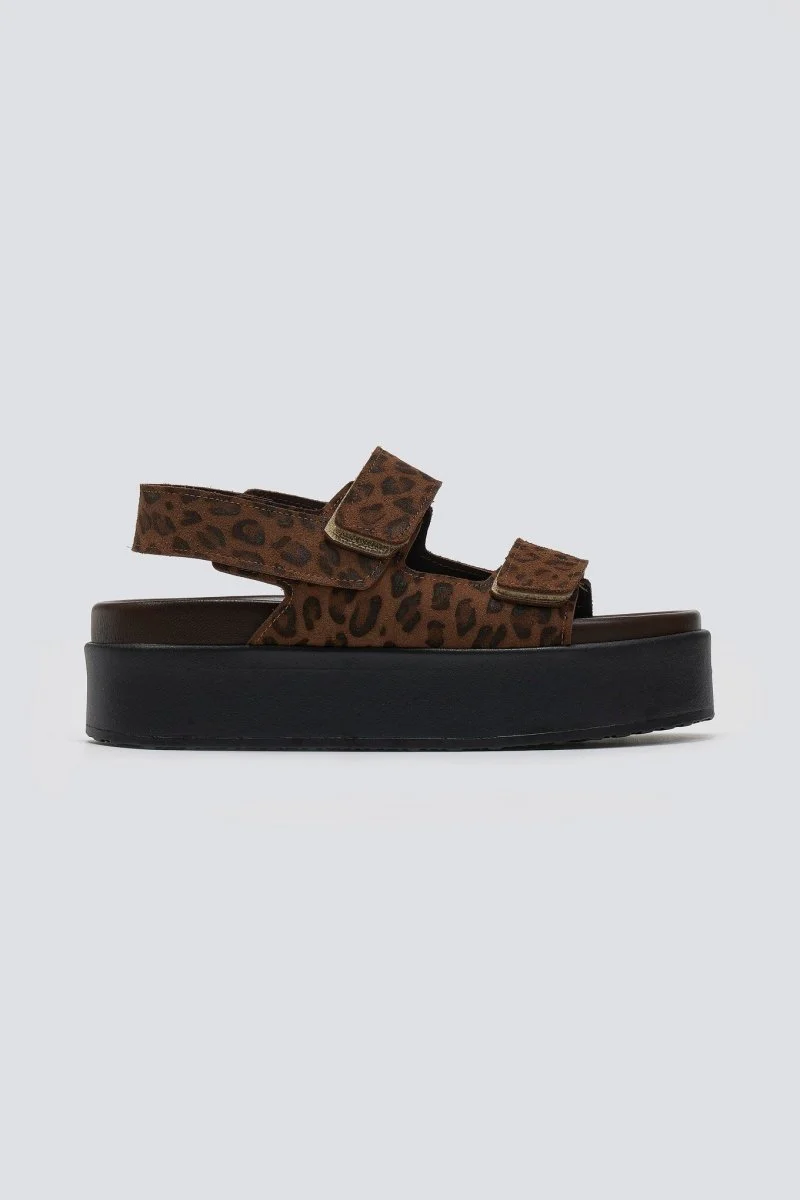 Σανδάλια καστόρι flatform - Λεοπάρ - Image 3