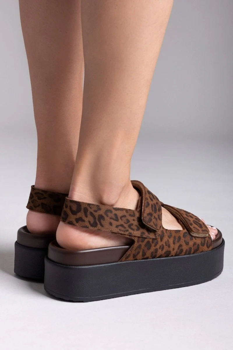 Σανδάλια καστόρι flatform - Λεοπάρ - Image 7