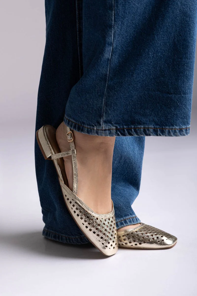 Μπαλαρίνες Slingback - Χρυσό