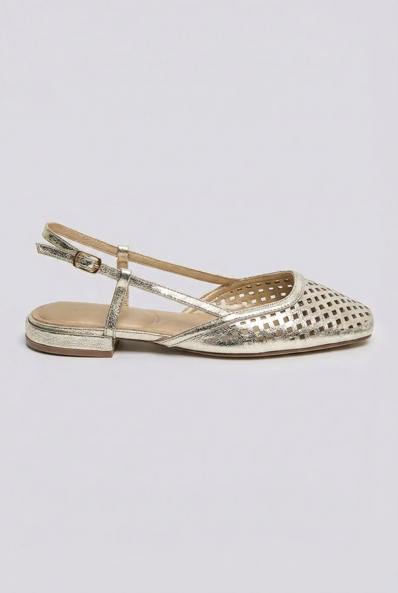 Μπαλαρίνες Slingback - Χρυσό - Image 3
