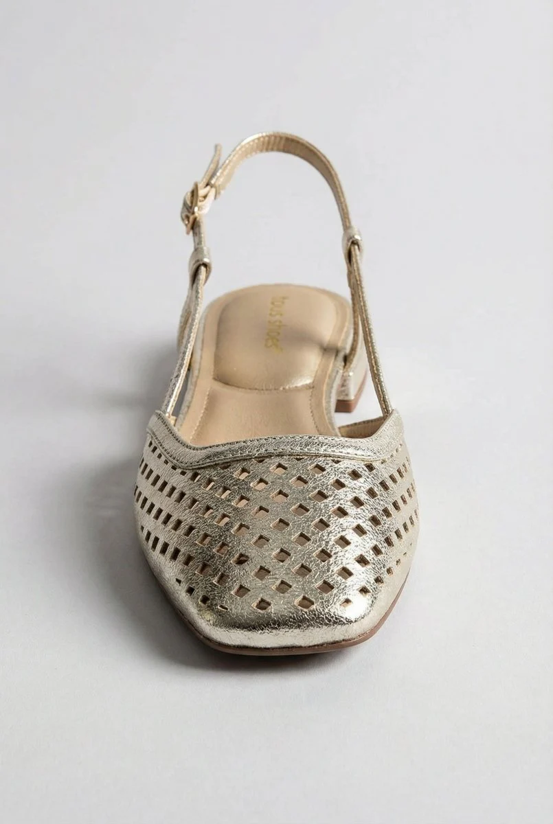 Μπαλαρίνες Slingback - Χρυσό - Image 4