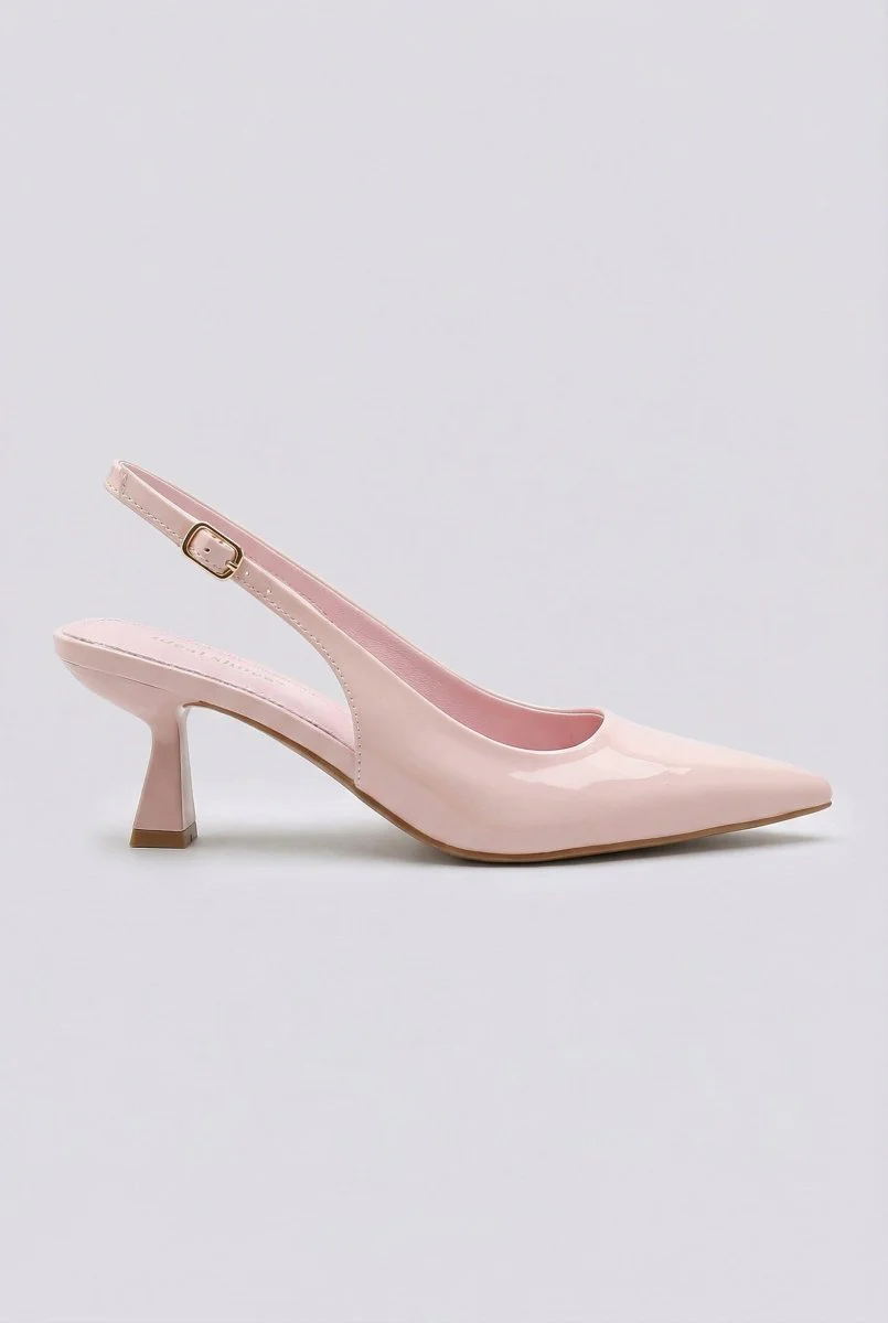 Γόβες Slingback - Ανοιχτό Ροζ Λουστρίνι - Image 3