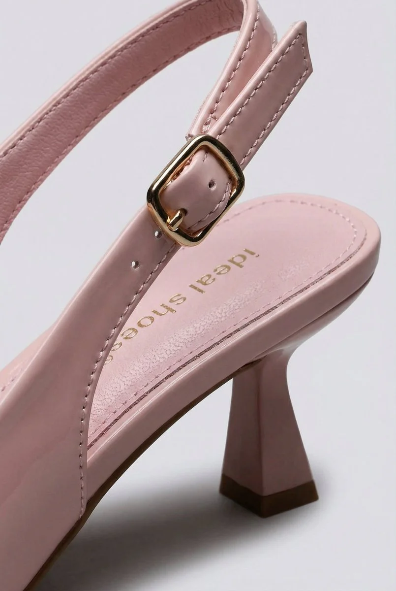 Γόβες Slingback - Ανοιχτό Ροζ Λουστρίνι - Image 4
