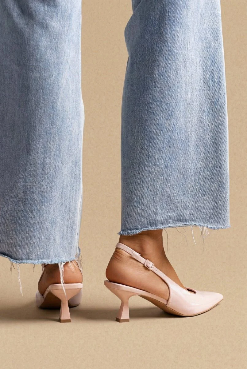 Γόβες Slingback - Ανοιχτό Ροζ Λουστρίνι - Image 5