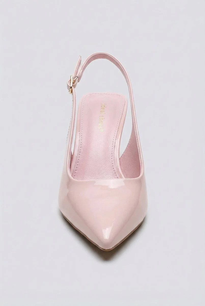 Γόβες Slingback - Ανοιχτό Ροζ Λουστρίνι - Image 6