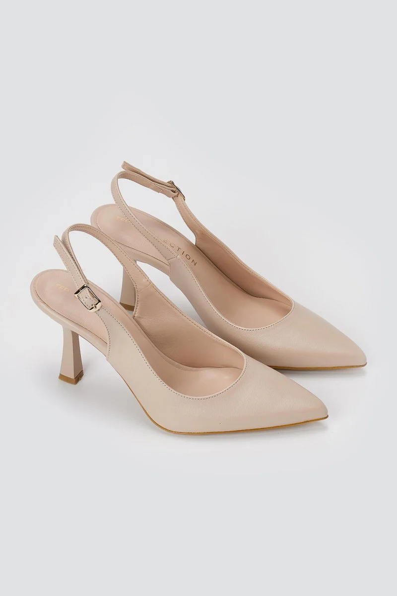 Γόβες Slingback - Μπεζ - Image 3