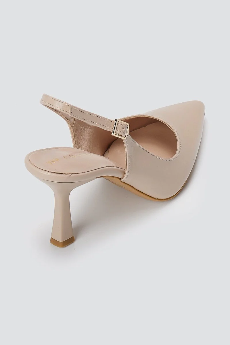 Γόβες Slingback - Μπεζ - Image 4