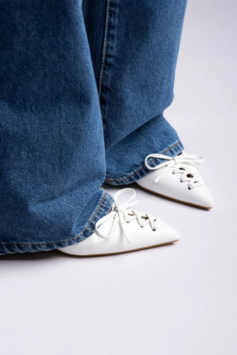 Γόβες Slingback - Λευκό Ματ - Image 2