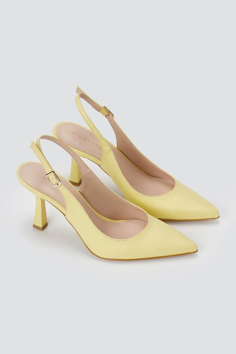 Γόβες Slingback - Κίτρινο Ματ - Image 5