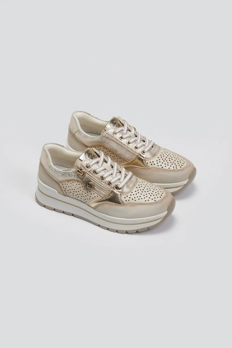 Sneakers με φερμουάρ - Μπεζ - Image 6