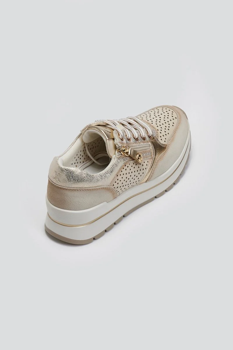 Sneakers με φερμουάρ - Μπεζ - Image 7