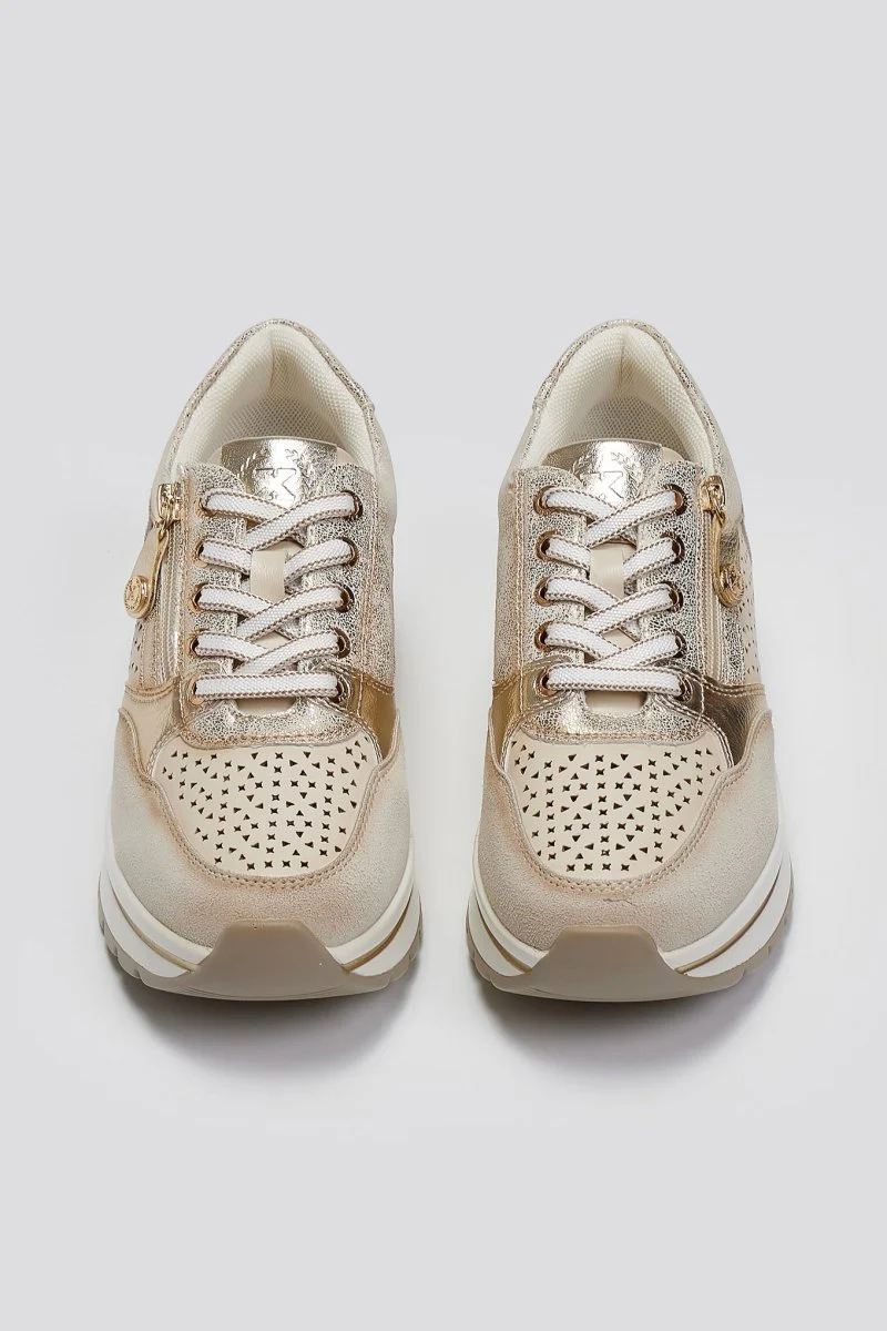 Sneakers με φερμουάρ - Μπεζ - Image 8