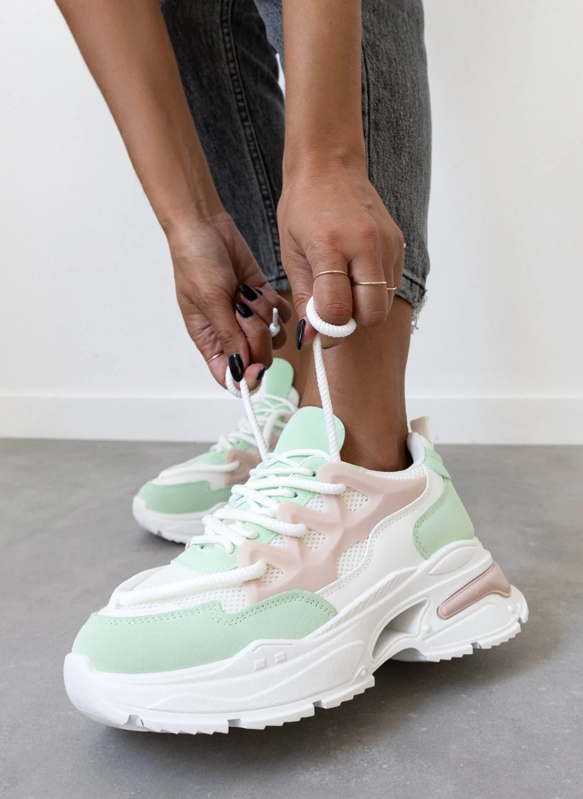 Chunky sneakers με σχέδιο - Πράσινο - Image 5