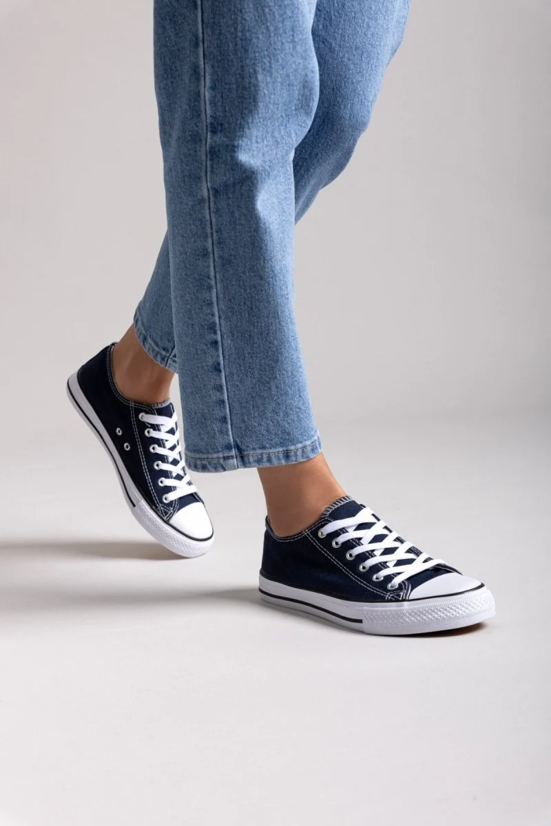 Πάνινα Sneakers - Μπλε σκούρο - Image 3