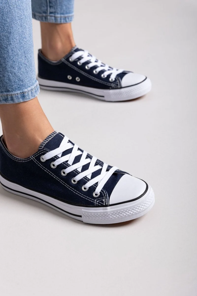 Πάνινα Sneakers - Μπλε σκούρο - Image 4