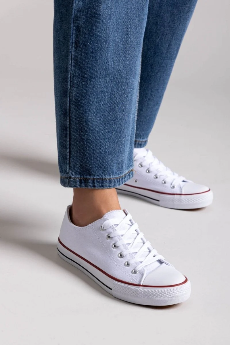 Πάνινα Sneakers - Λευκό - Image 3