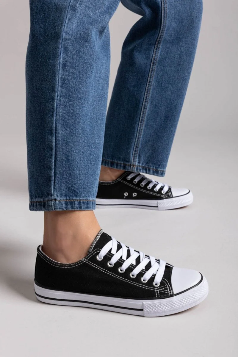 Πάνινα Sneakers - Μαύρο - Image 4