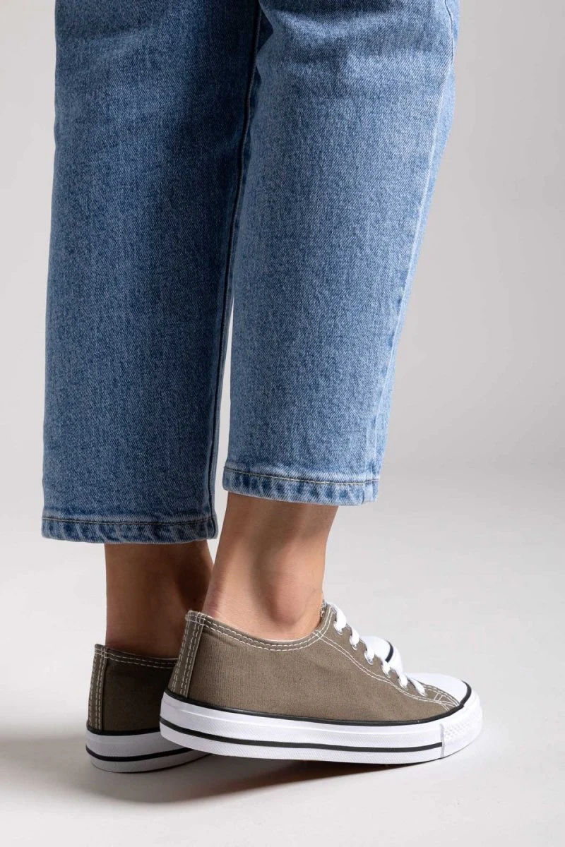Πάνινα Sneakers - χακί - Image 3