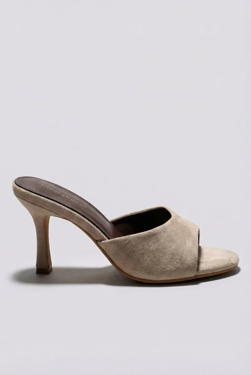 Στιλέτο Mules - Μπεζ Σουέντ - Image 7