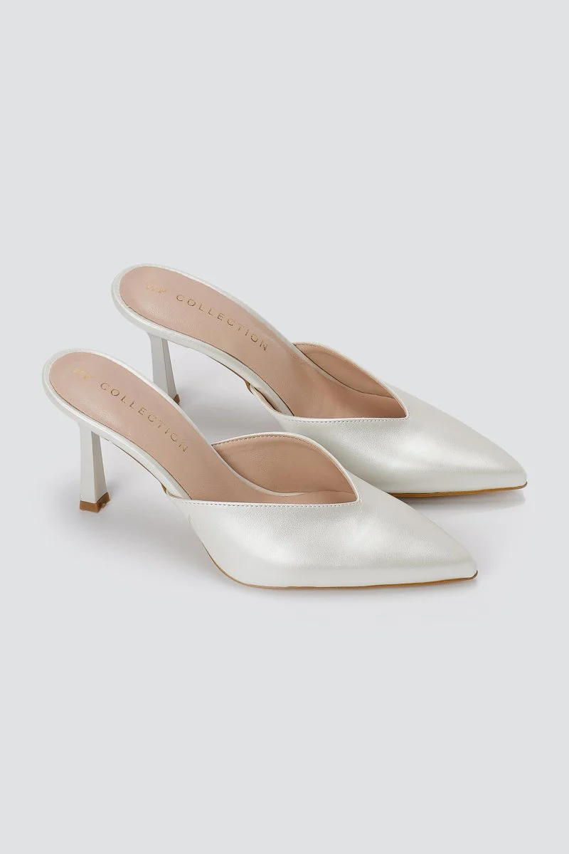 Stiletto Mules - Λευκό Μαργαριτάρι - Image 7