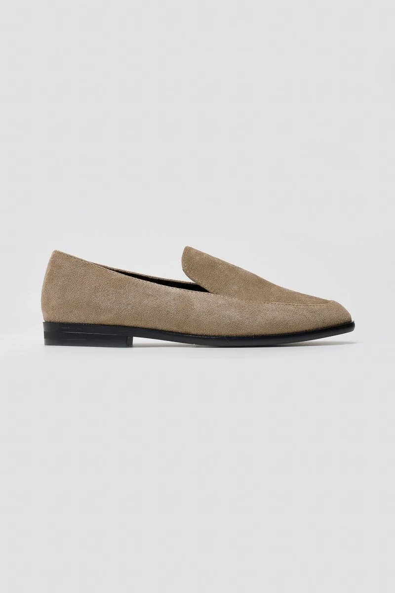 Μοκασίνια Suede με Φλατ Σόλα - Taupe Suede - Image 4