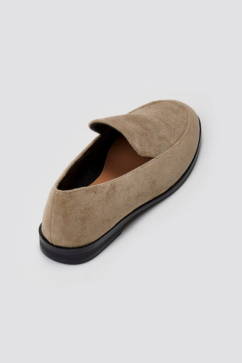 Μοκασίνια Suede με Φλατ Σόλα - Taupe Suede - Image 8